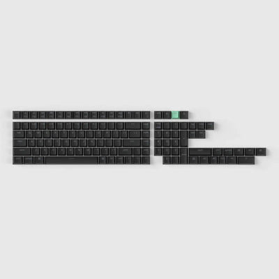 Zestaw czarnych keycapów PBT Cherry Profile do klawiatury mechanicznej, podświetlane napisy