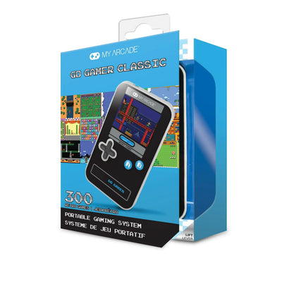 Konsola przenośna retro My Arcade Go Gamer Classic w opakowaniu, czarno-niebieska, 300 gier