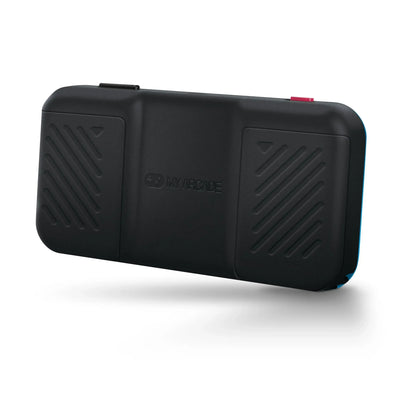 Czarna konsola przenośna My Arcade Pocket Player, widok od tyłu