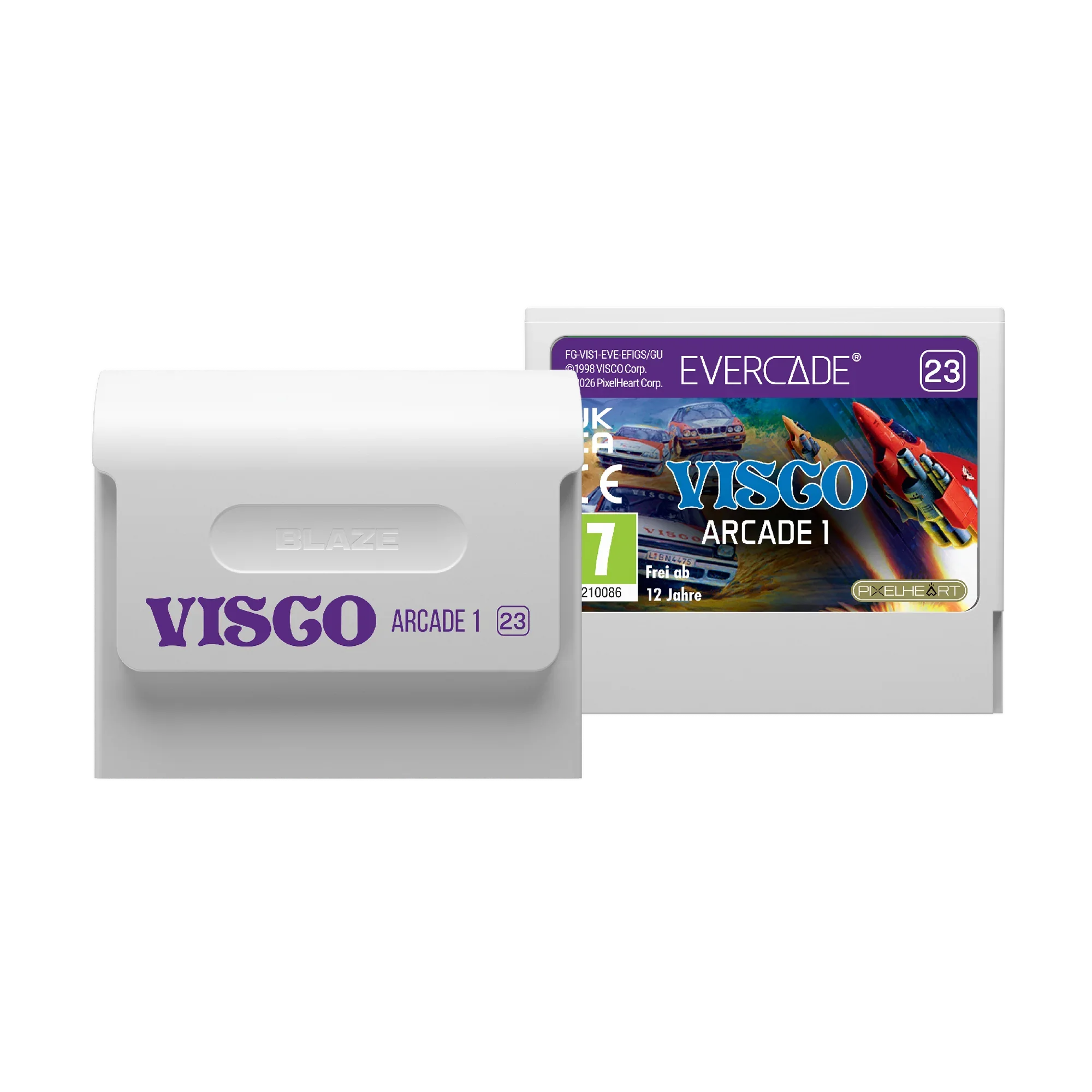 Karta gry Visco Arcade 1 dla Evercade, klasyczne arcade na konsoli retro