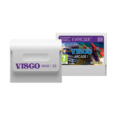 Karta gry Visco Arcade 1 dla Evercade, klasyczne arcade na konsoli retro