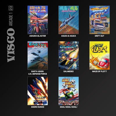Kolekcja klasycznych gier arcade Visco: Ashura Blaster, Drift Out, Galmedes i inne tytuły retro