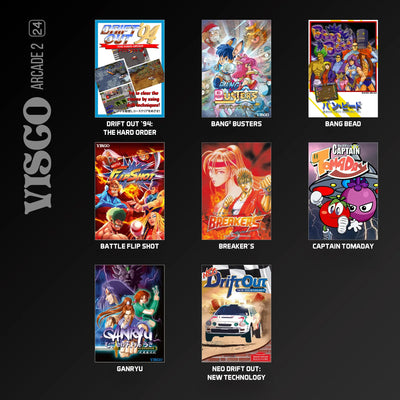 Kolekcja gier arcade Visco: Drift Out '94, Bang² Busters, Bang Bead, Battle Flip Shot, Breaker's, Captain Tomaday, Ganryu, Neo Drift Out