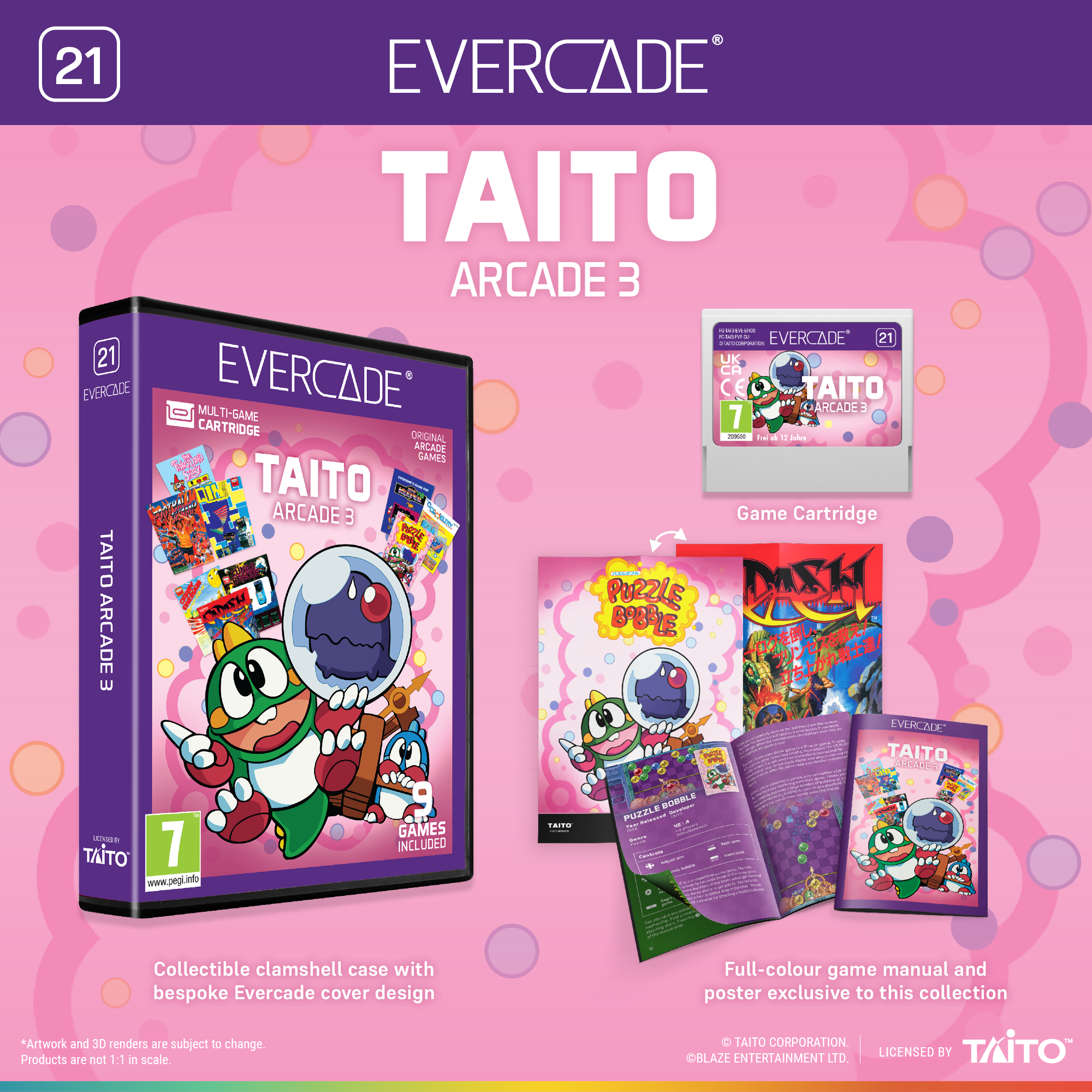 Evercade - TAITO Arcade 3 - Zestaw Gier Retro
