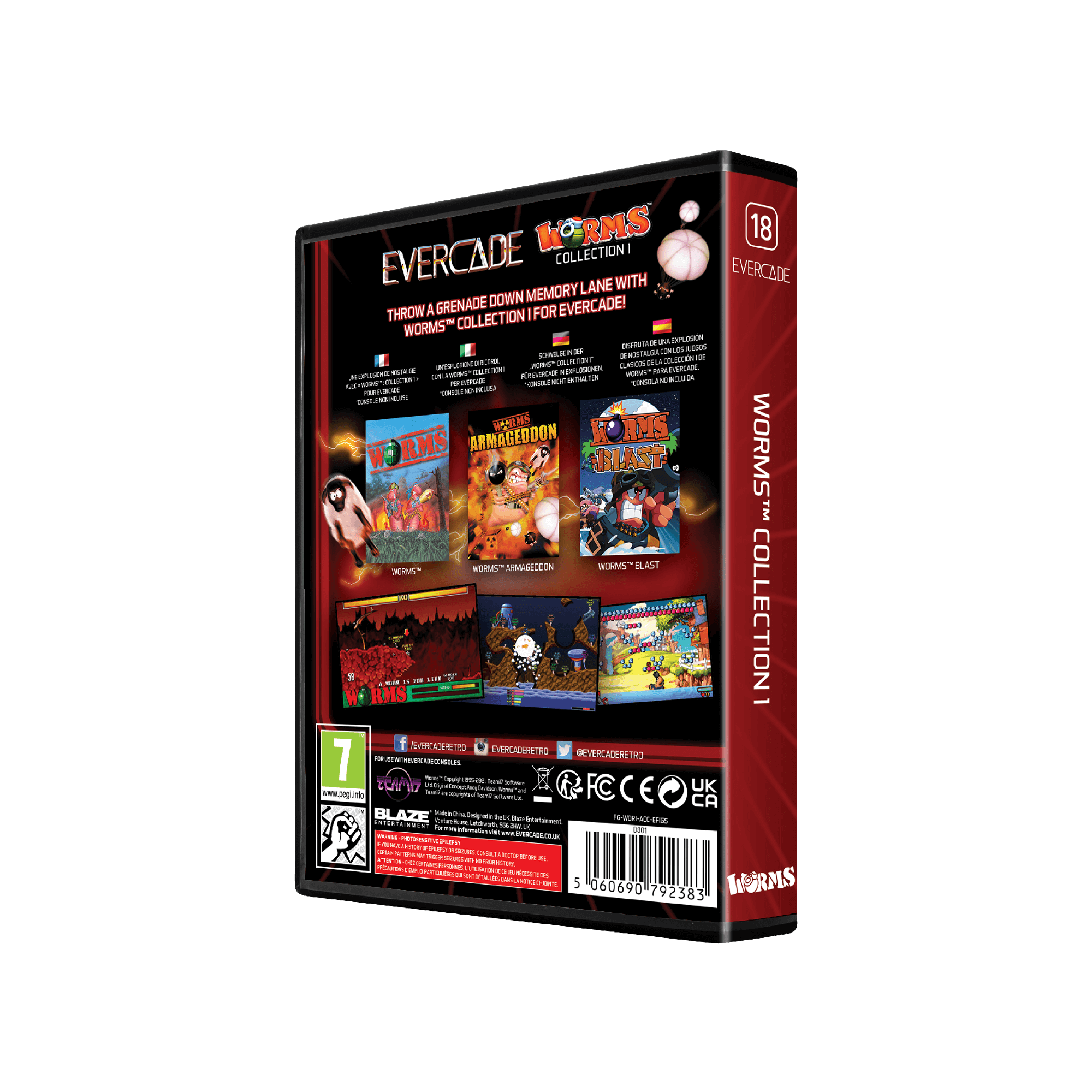 Evercade - Worms Collection 1 - Zestaw Gier Retro