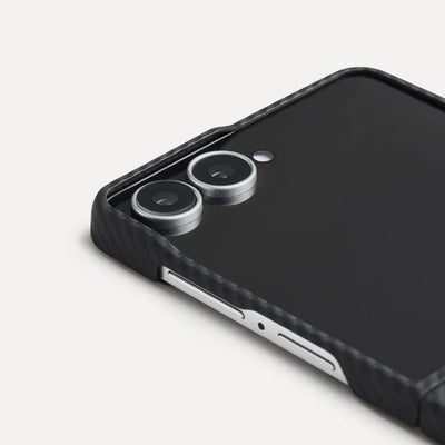 PITAKA - Classic 600D Black/Grey (Twill) Edge Case for Galaxy Z Flip8 - Ultracienkie Etui do Samsunga