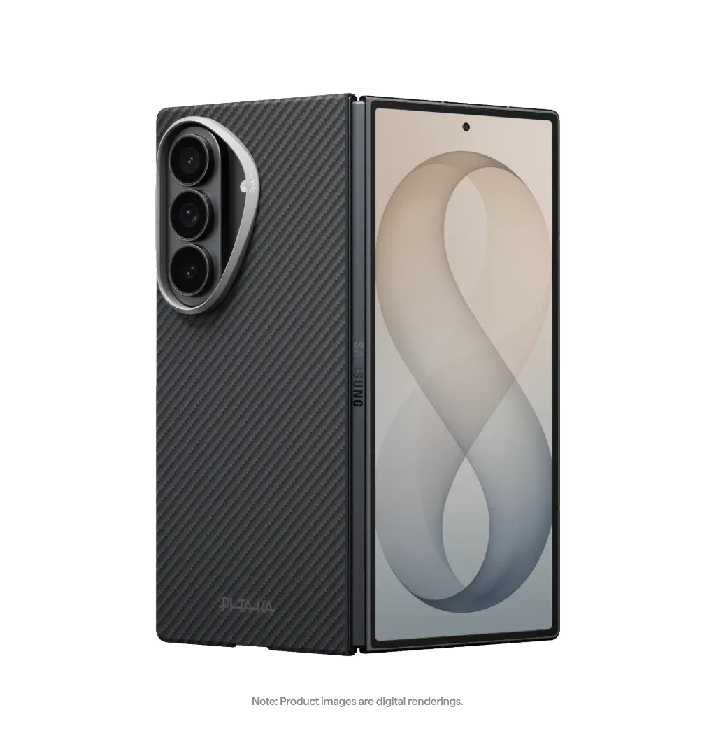 PITAKA - Classic 600D Black/Grey (Twill) Edge Case for Galaxy Z Fold8 Ultra - Ultracienkie Etui do Samsunga