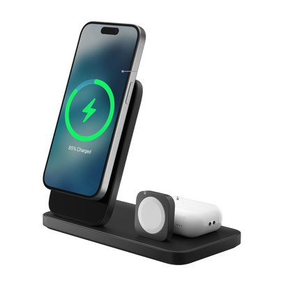 Nomad – Stand One Max 4th Gen 3-in-1 MagSafe Charger - Ładowarka do iPhona, Apple Watch i AirPods