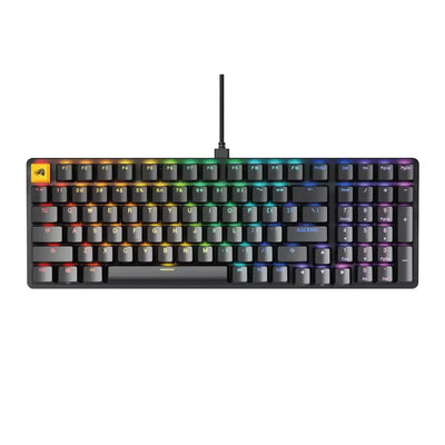 Czarna klawiatura mechaniczna RGB z podświetleniem i blokiem numerycznym