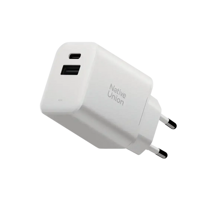 Native Union - Fast GaN Charger PD 45W 1C+1A - Ładowarka Dwuportowa PD 45W 1C+1A