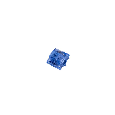 Niebieski switch mechaniczny Gateron CJ 5-pin do klawiatury, na białym tle