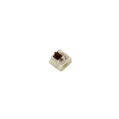 Brązowy switch Gateron Cap V2 do klawiatur mechanicznych na białym tle