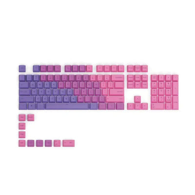 Keycapy do klawiatury mechanicznej, gradient różowo-fioletowy, układ pełnowymiarowy