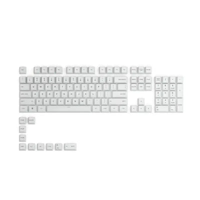 Białe keycapy do klawiatury mechanicznej, zestaw do personalizacji klawiatury biurowej