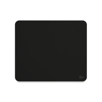 czarna podkładka na biurko do myszki komputerowej z zaokrąglonymi rogami