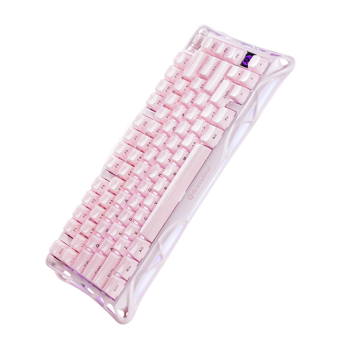 GravaStar - Mercury K1 Sakura Pink Wireless Mechanical Keyboard - Bezprzewodowa Klawiatura Mechaniczna