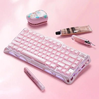 GravaStar - Mercury K1 Sakura Pink Wireless Mechanical Keyboard - Bezprzewodowa Klawiatura Mechaniczna