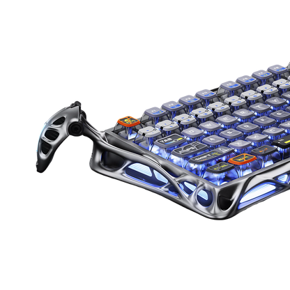 GravaStar - Mercury K1 Pro Interstellar Silver Wireless Mechanical Keyboard - Bezprzewodowa Klawiatura Mechaniczna