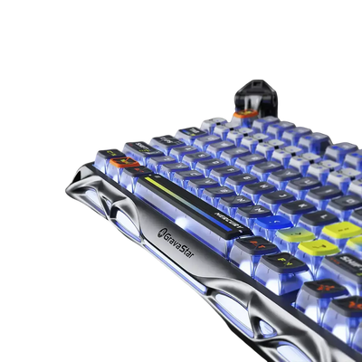 GravaStar - Mercury K1 Pro Interstellar Silver Wireless Mechanical Keyboard - Bezprzewodowa Klawiatura Mechaniczna