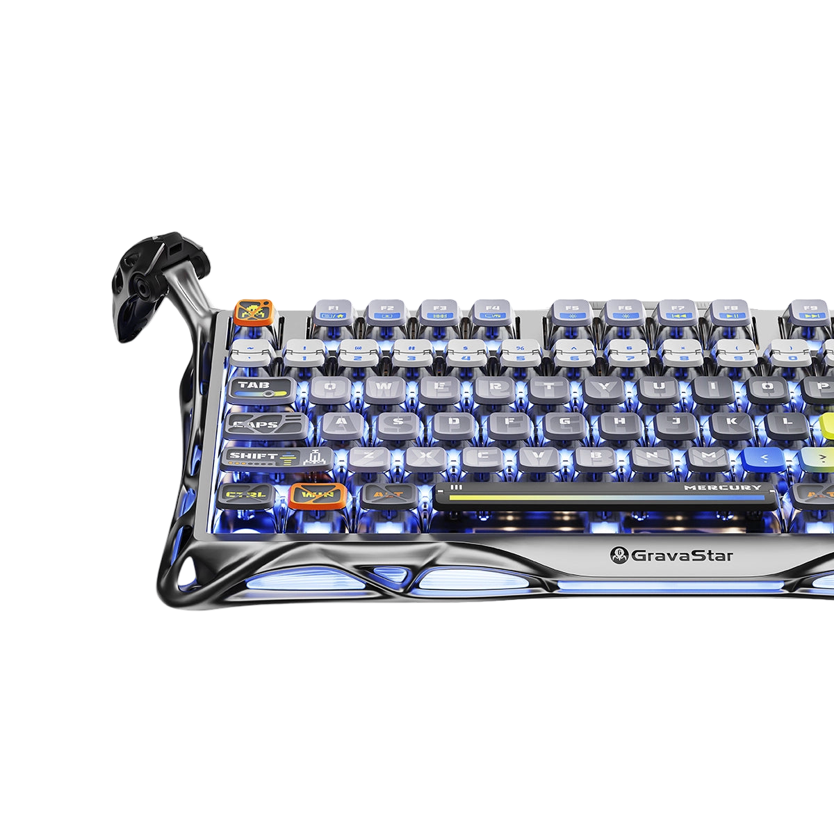 GravaStar - Mercury K1 Pro Interstellar Silver Wireless Mechanical Keyboard - Bezprzewodowa Klawiatura Mechaniczna