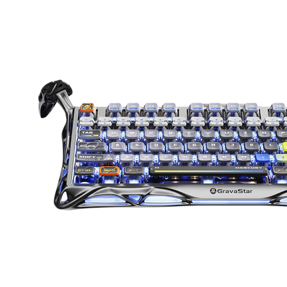 GravaStar - Mercury K1 Pro Interstellar Silver Wireless Mechanical Keyboard - Bezprzewodowa Klawiatura Mechaniczna