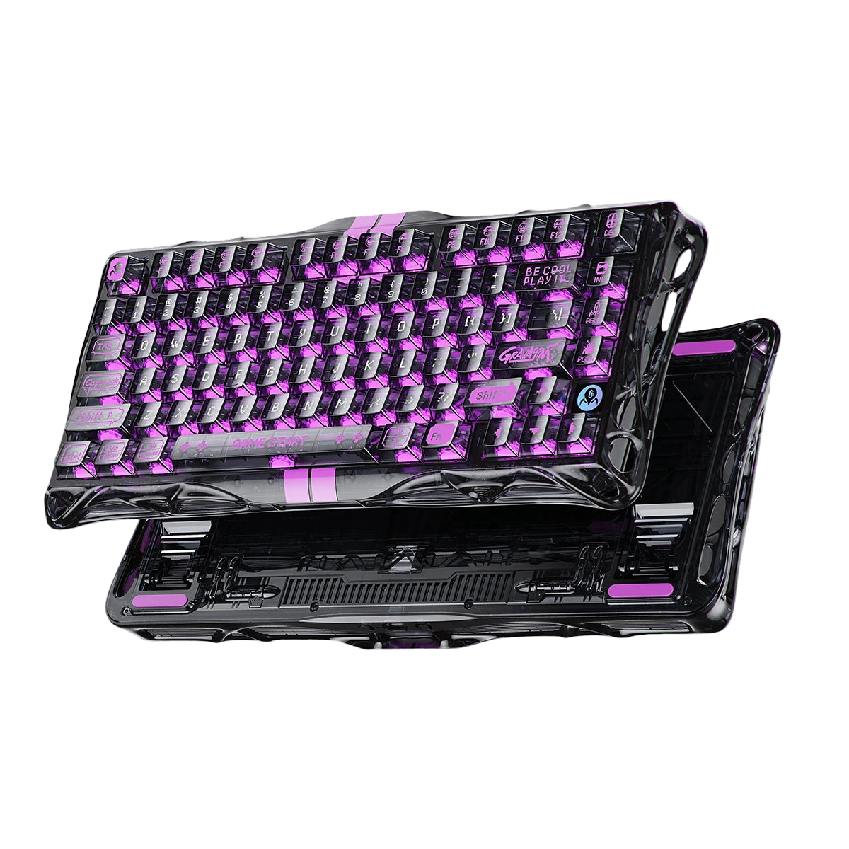 GravaStar - Mercury V75 Lite Transparent Black Wired Magnetic Keyboard - Przewodowa Klawiatura Magnetyczna