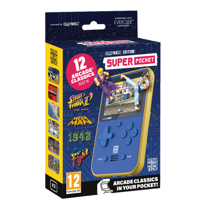 Evercade - Hyper Mega Tech Super Pocket Capcom Edition - Konsola Retro z Zestawem Gier