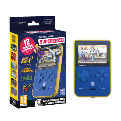 Evercade - Hyper Mega Tech Super Pocket Capcom Edition - Konsola Retro z Zestawem Gier