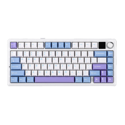 AULA - F75 MAX Mechanical Keyboard with TFT Screen - Klawiatura Mechaniczna - White + Blue
