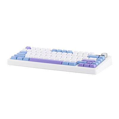 AULA - F75 MAX Mechanical Keyboard with TFT Screen - Klawiatura Mechaniczna - White + Blue