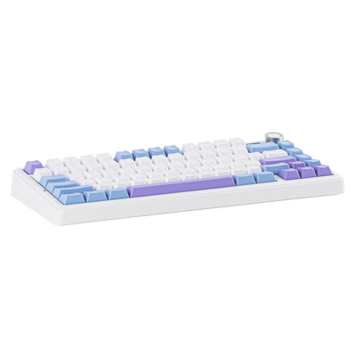 AULA - F75 MAX Mechanical Keyboard with TFT Screen - Klawiatura Mechaniczna - White + Blue