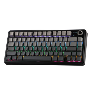 AULA - F75 MAX Mechanical Keyboard with TFT Screen - Klawiatura Mechaniczna - Gradient Grey Side-Engraved