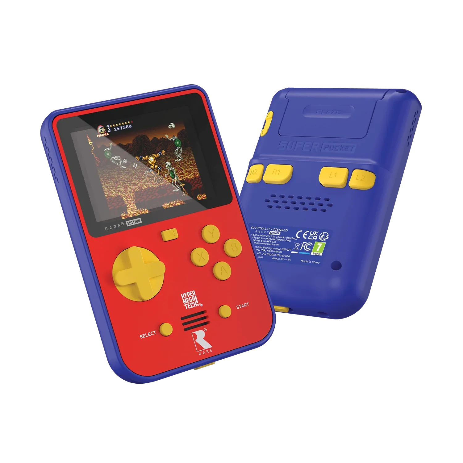 Evercade - Hyper Mega Tech Super Pocket Rare Edition - Konsola Retro z Zestawem Gier