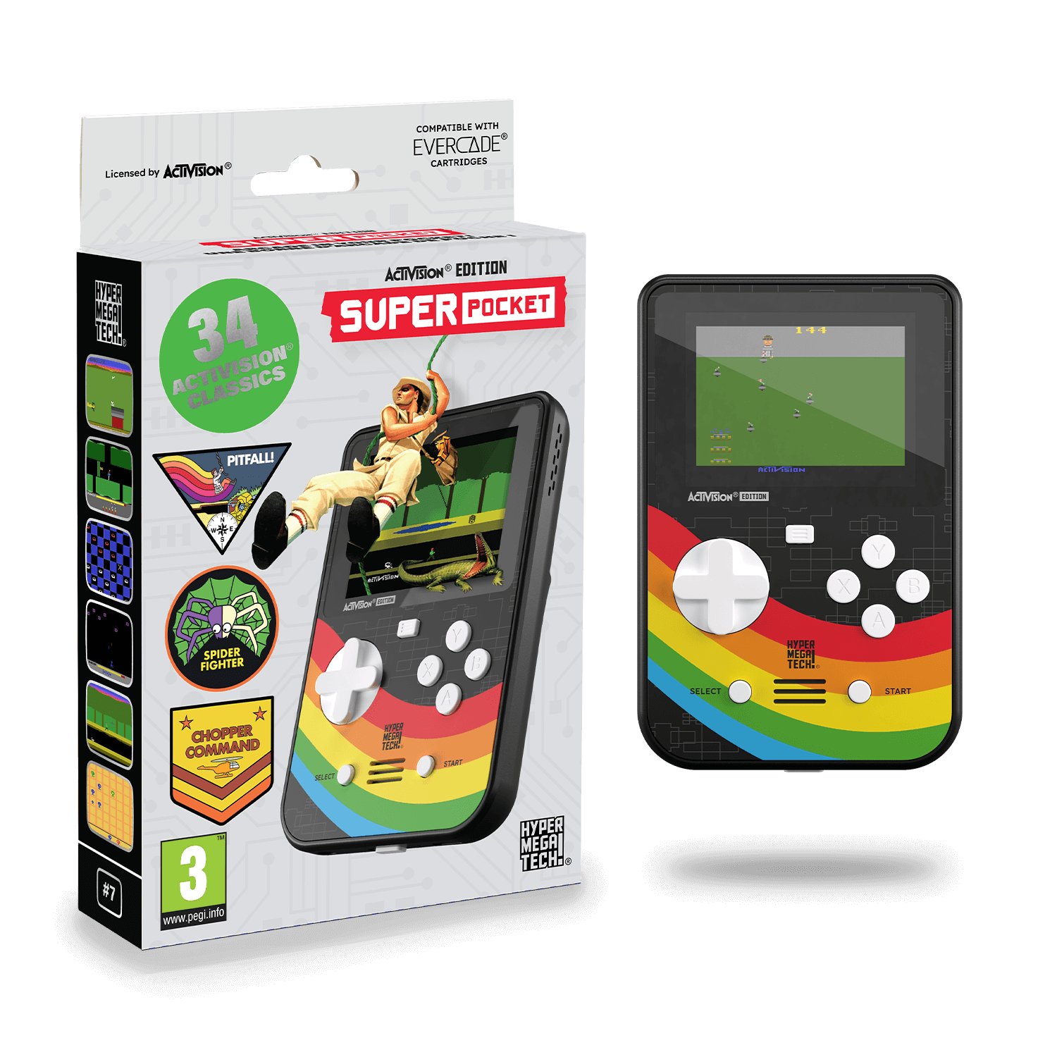 Evercade - Hyper Mega Tech Super Pocket Activision Edition - Konsola Retro z Zestawem Gier