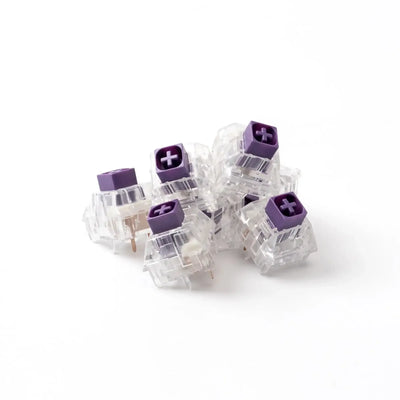 Przełączniki mechaniczne Kailh Crystal Royal Box, przezroczyste, fioletowe do klawiatury