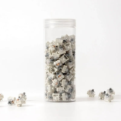 Zestaw switchy Kailh Speed Silver do klawiatury mechanicznej w przezroczystym pojemniku