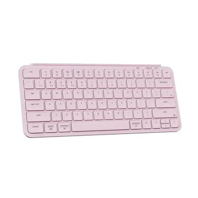 Różowa klawiatura bezprzewodowa ultra slim 75% na biurko, kompatybilna z Mac i Windows