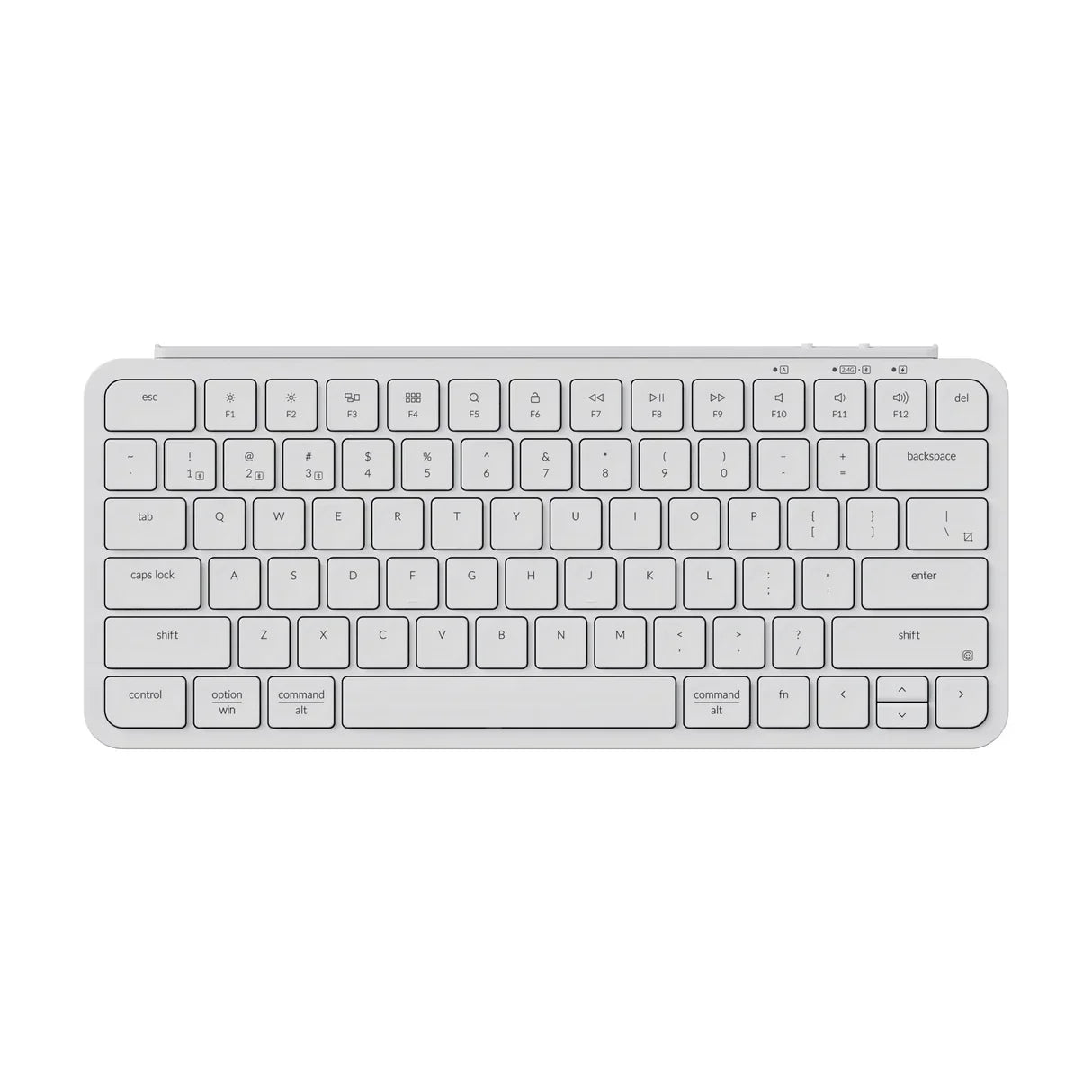 Keychron B1 Pro Ultra Slim Wireless Keyboard 75 Percent Layout for Mac Windows and Android Ivory White