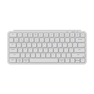 Ultra slim biała klawiatura bezprzewodowa 75% do Mac Windows Android, minimalistyczny design