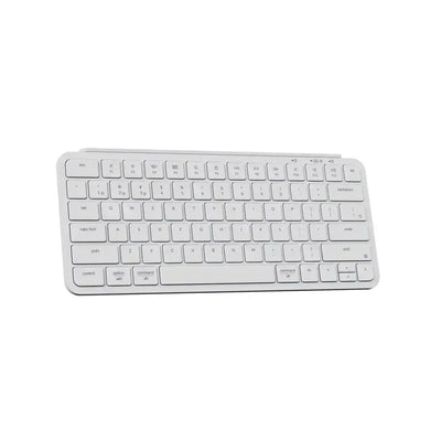 biała, bezprzewodowa klawiatura mechaniczna 75% do Mac, Windows i Android, ultra slim