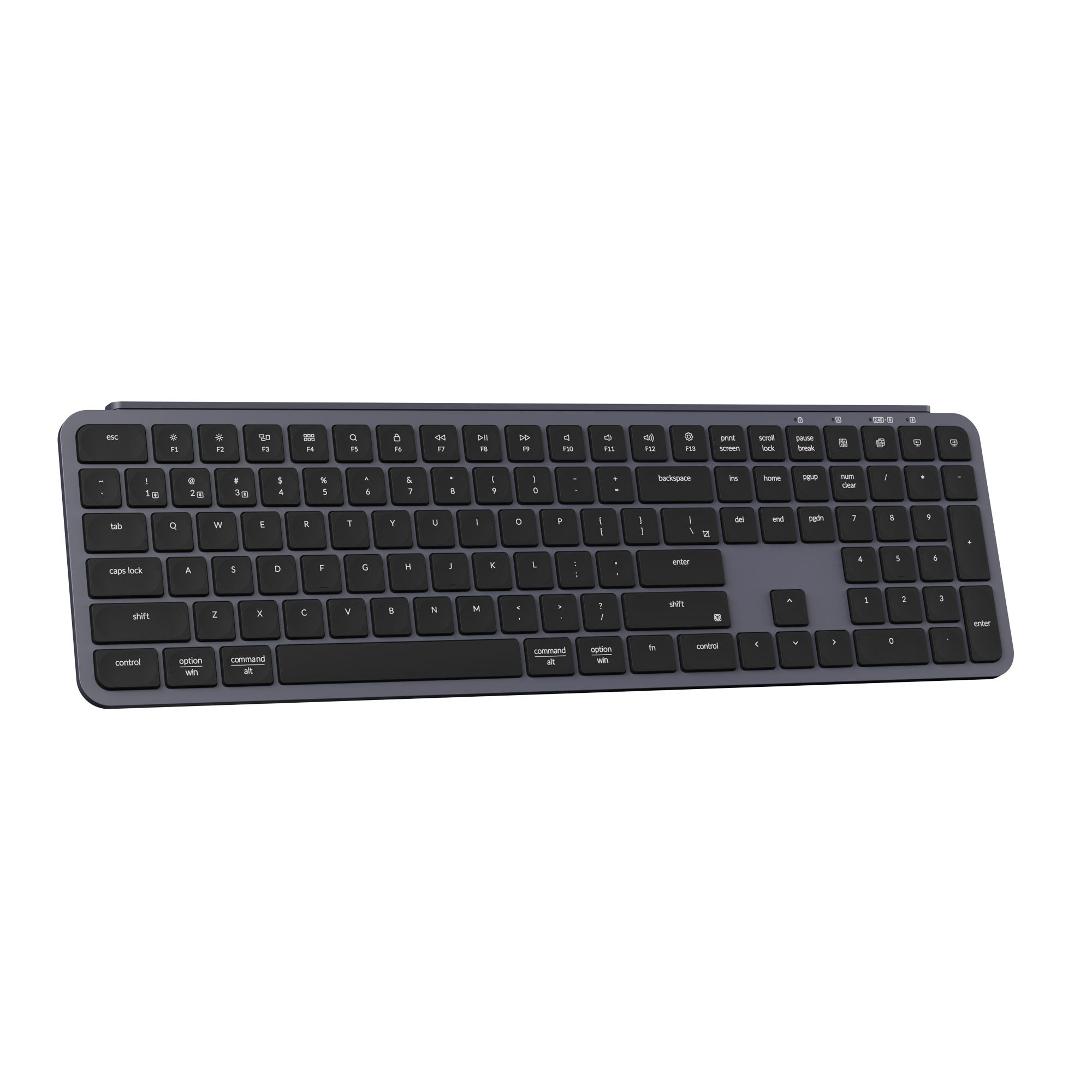 Keychron B6 Pro Ultra Slim Wireless Keyboard full size Layout for Mac Windows Linux Space Gray