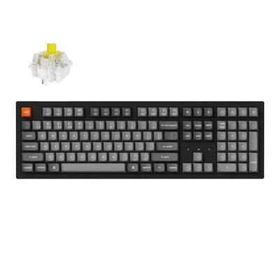 Klawiatura mechaniczna 100%, podświetlenie RGB, czarne i szare keycapy, hot-swappable switch