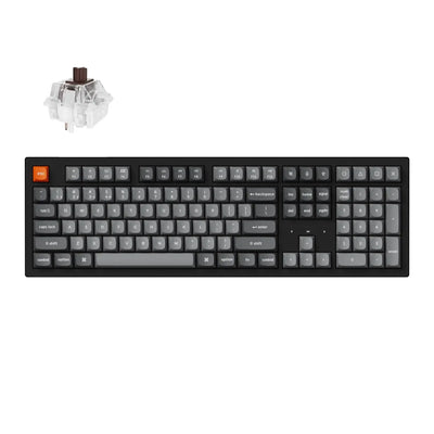 Klawiatura mechaniczna 100% z podświetleniem RGB, czarne i szare keycapy, hot-swappable switch