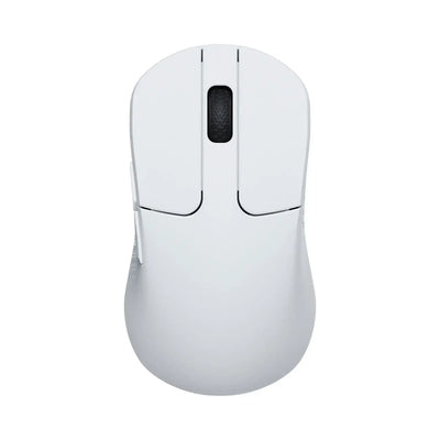 biała mysz bezprzewodowa do komputera, ergonomiczny design, minimalistyczna estetyka