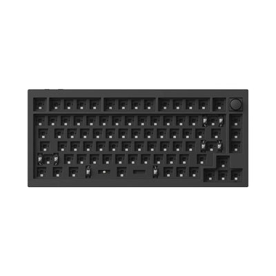 Czarna klawiatura mechaniczna barebone 75% bez klawiszy, gotowa do personalizacji