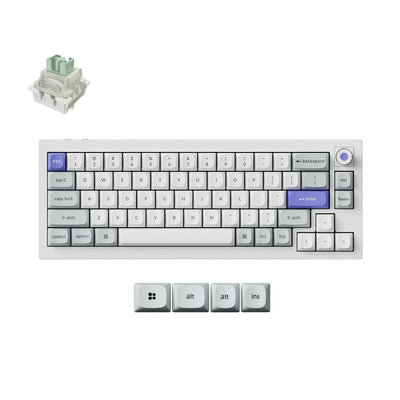 Keychron Q2 HE 8K Wired Magnetic Switch Keyboard Knob Version 75 Layout White