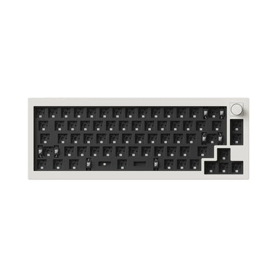 Barebone klawiatura mechaniczna 65% aluminiowa, widoczne gniazda switchy, pokrętło