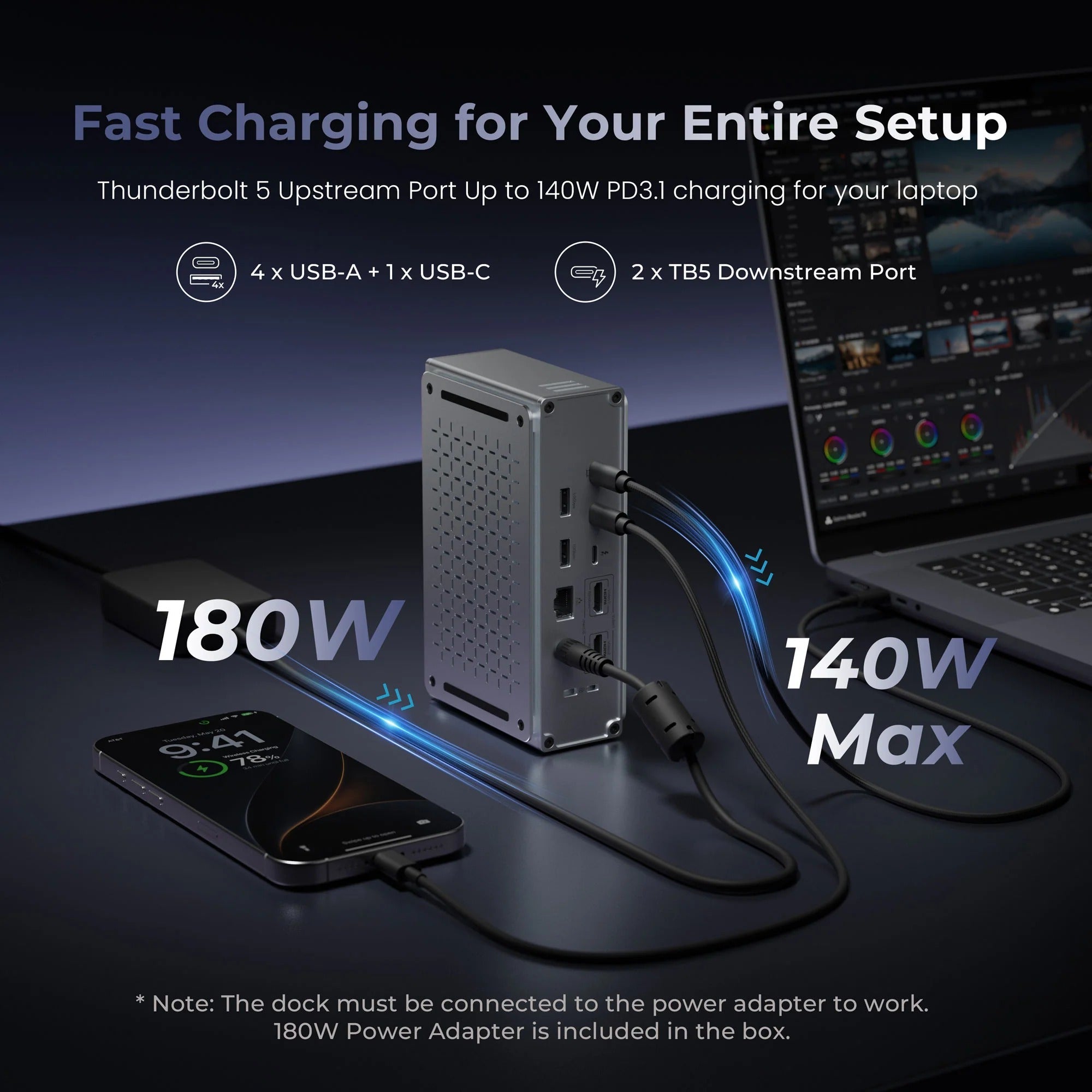 Keychron - Thunderbolt 5 Dock (14-in-1) - Stacja dokująca 14-w-1