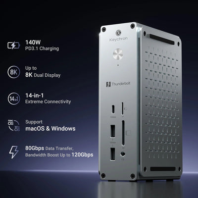 Keychron - Thunderbolt 5 Dock (14-in-1) - Stacja dokująca 14-w-1