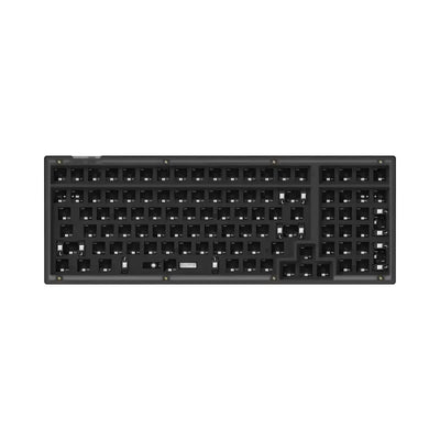 Czarna, hot-swappable obudowa klawiatury mechanicznej 96%, barebone, bez keycapów i switchy.